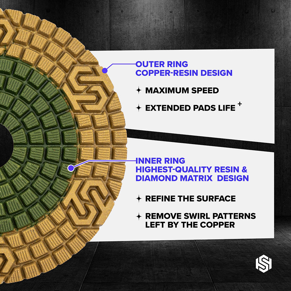 Tile and Stone Technologies™ Copper Resin Hybrid Pads